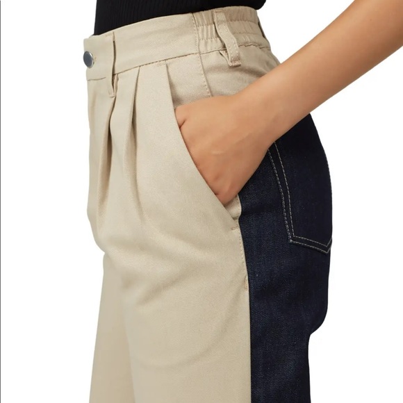 Koche Beige Crazy Check Print Trousers - Picture 2 of 14